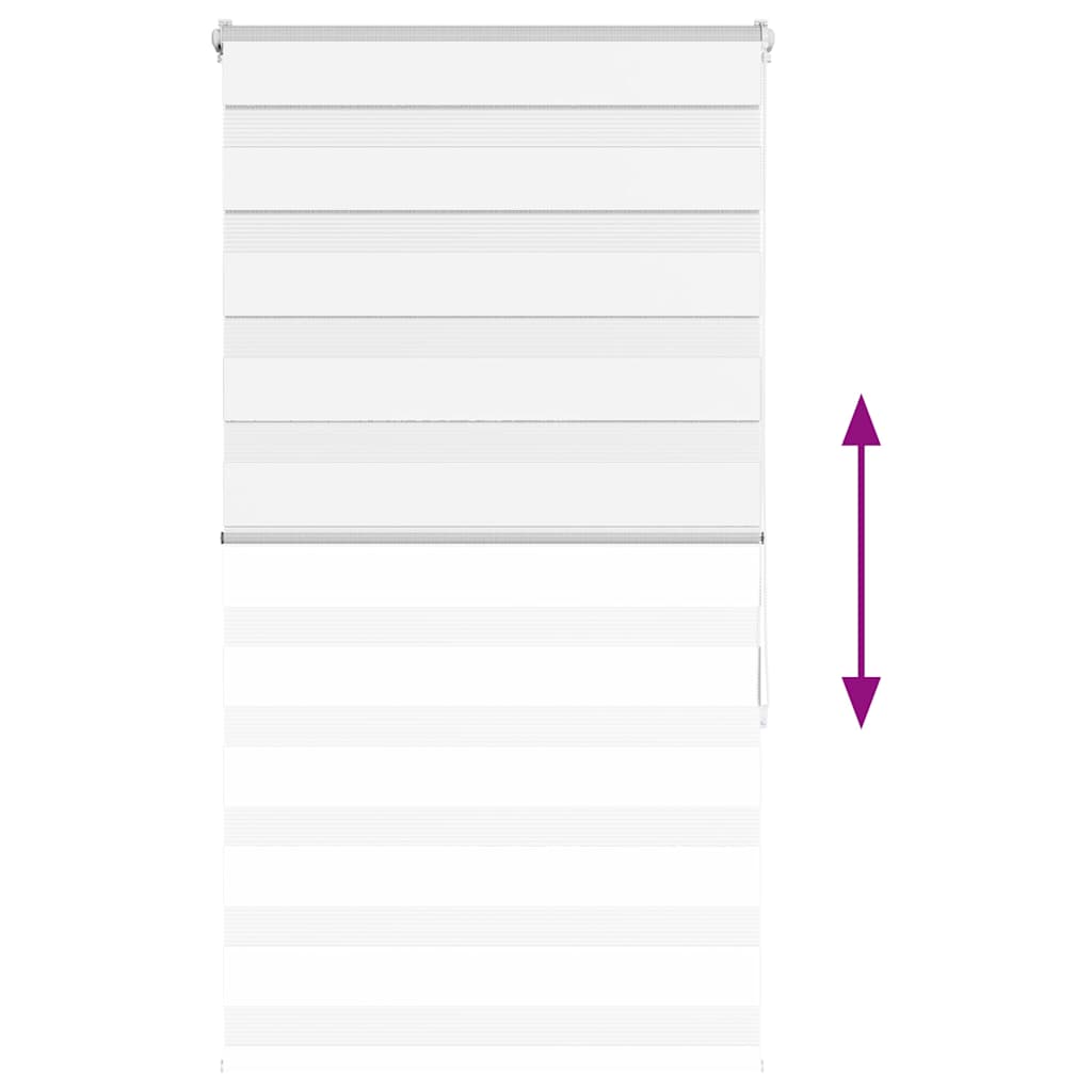 Store double blanc 70x150 cm largeur du tissu 65,9 cm polyester