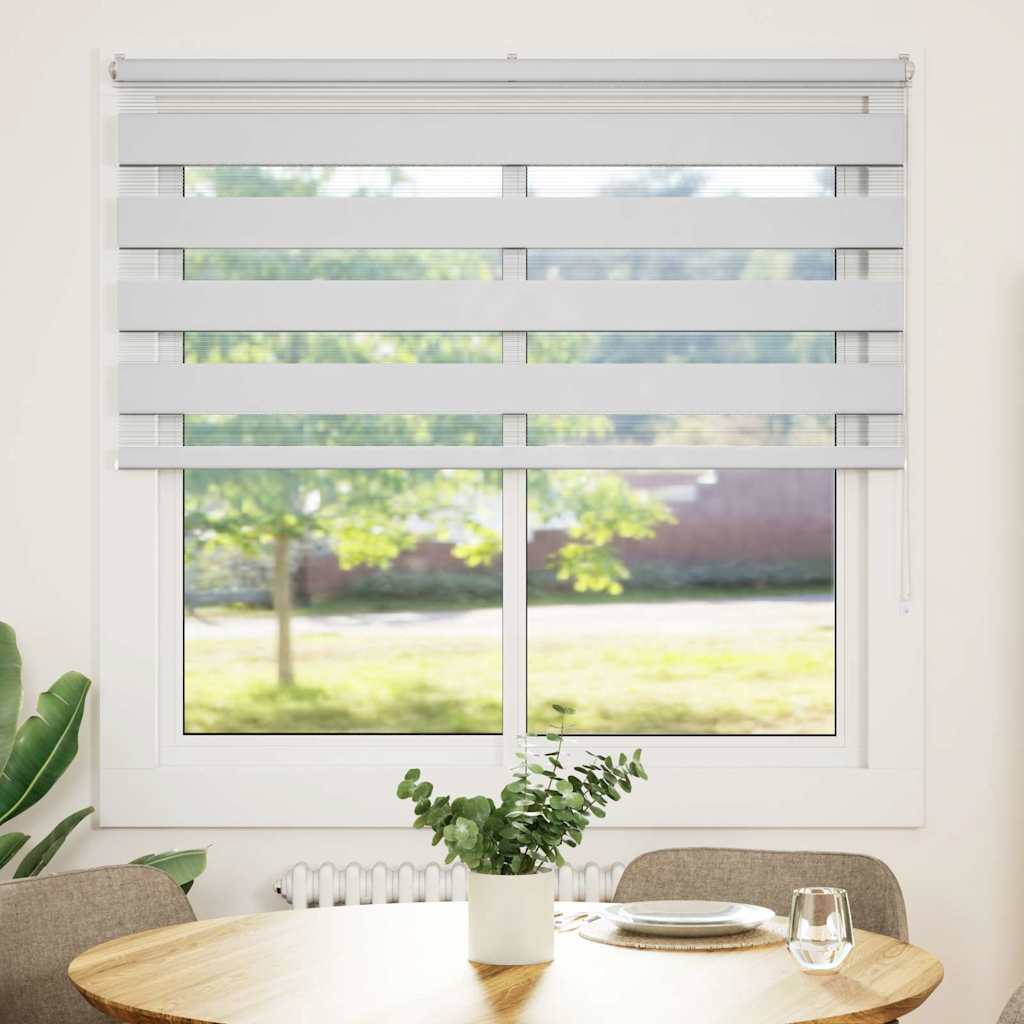 Dual Roller Blind White 150x150 cm Fabric width 145.9 cm Polyester