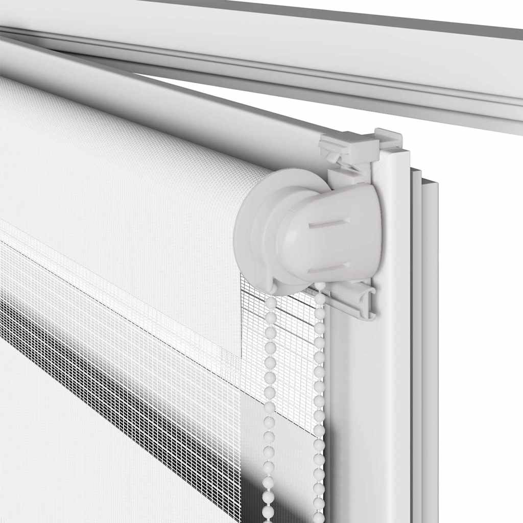 Dual Roller Blind White 150x150 cm Fabric width 145.9 cm Polyester