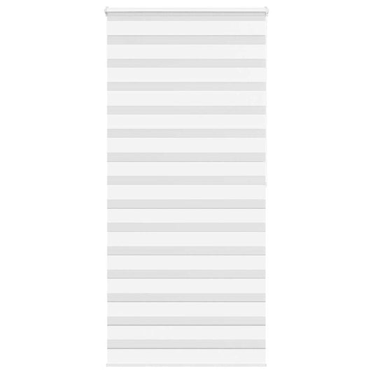 Double Roller Blind White 95x200 cm Fabric Width 90.9 cm Polyester