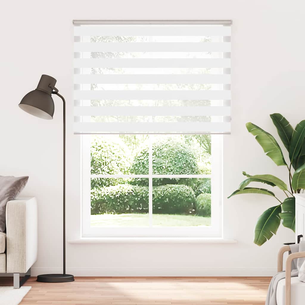 Store enrouleur double blanc 165x200 cm Largeur du tissu 160,9 cm Polyester