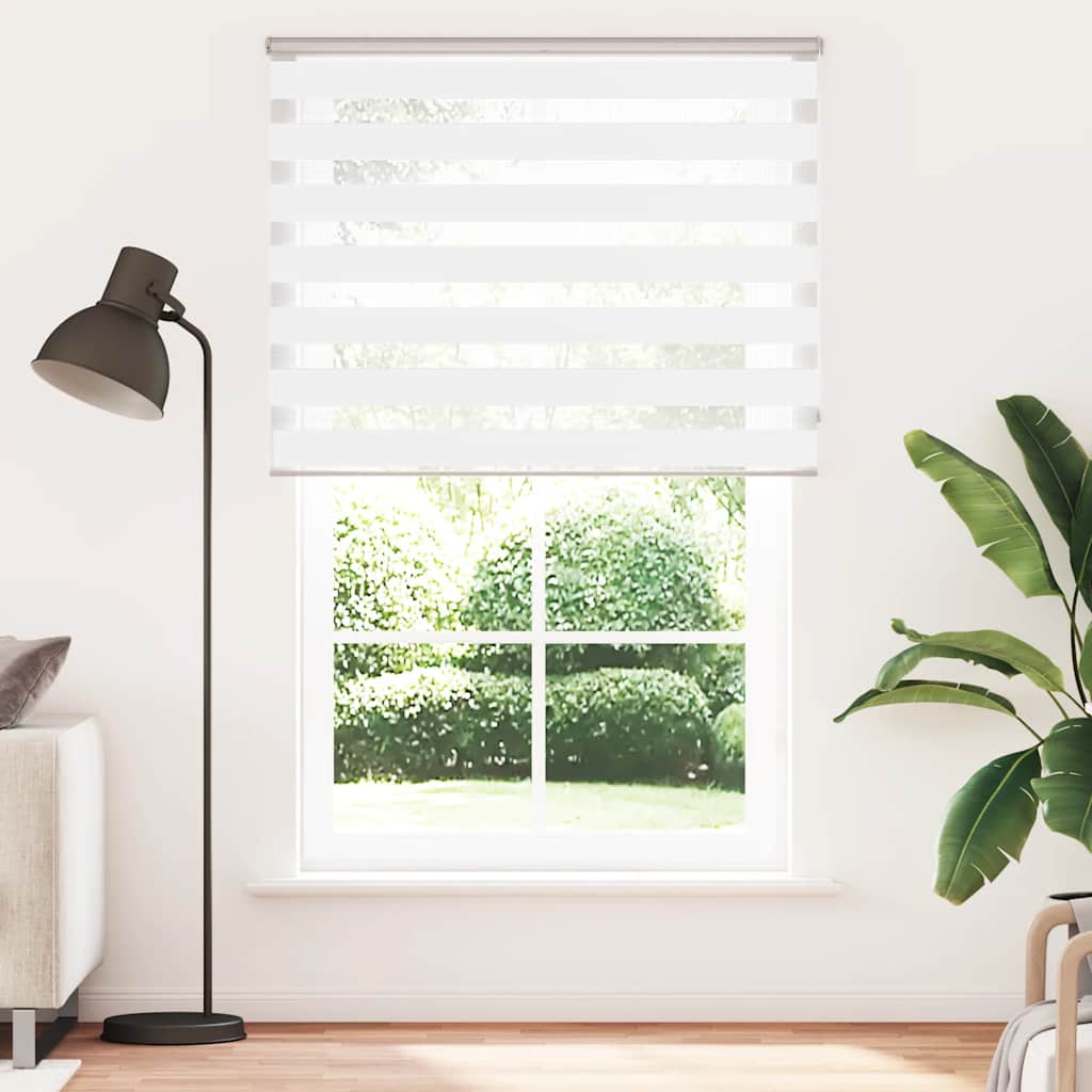 Doppelrollo Weiß 150x230 cm Stoffbreite 145,9 cm Polyester