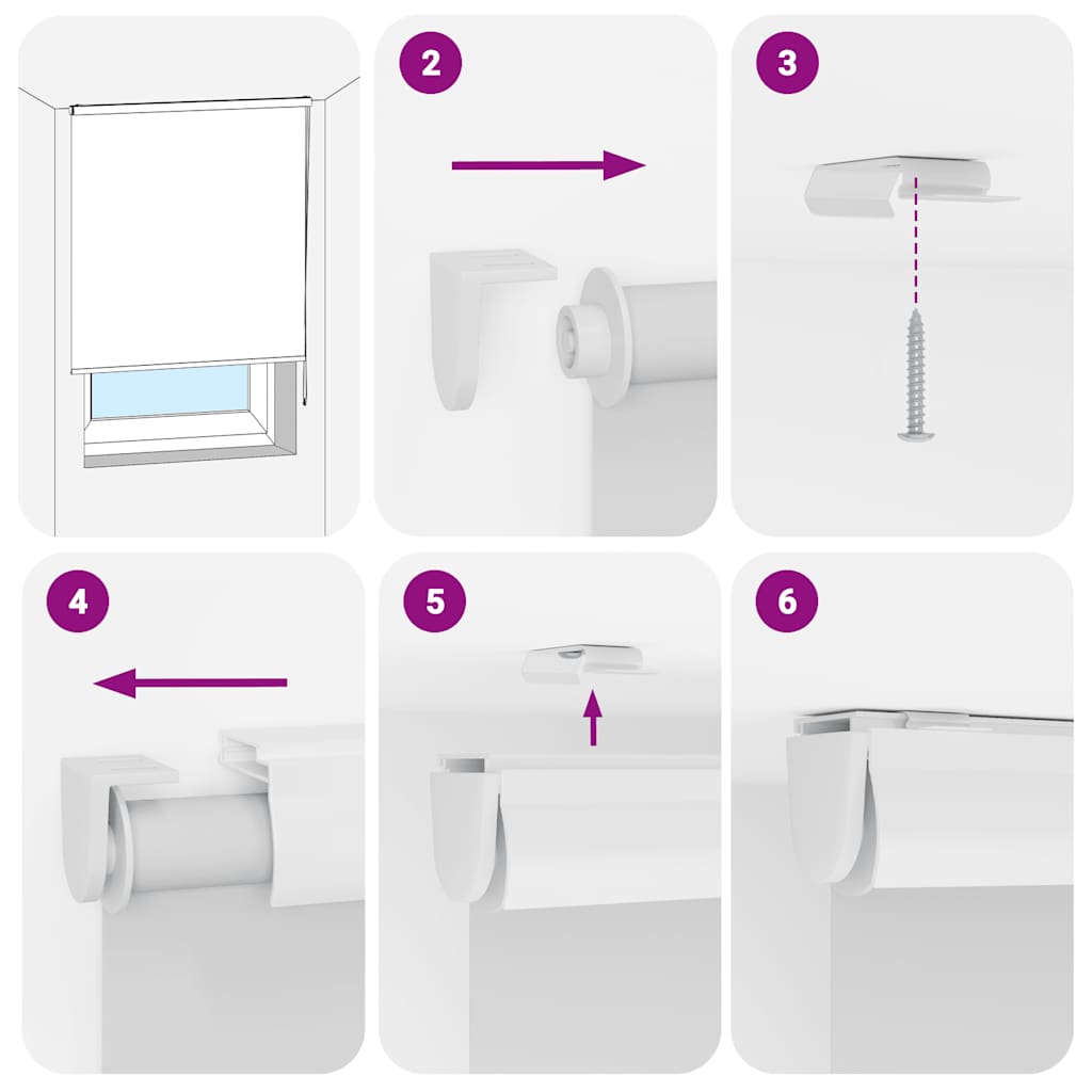 Shower blind with cassette 140x240 cm Fabric width 136 cm