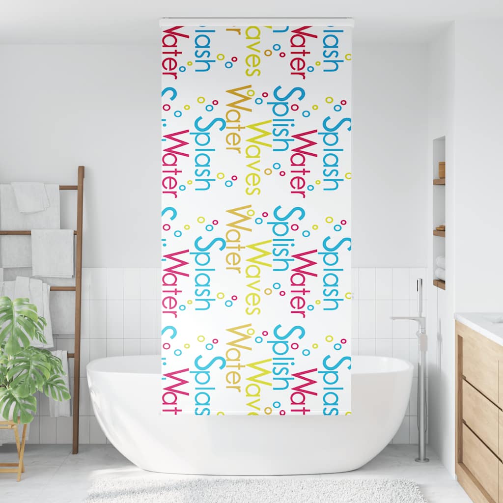 Shower blind with cassette 100x240 cm fabric width 96 cm