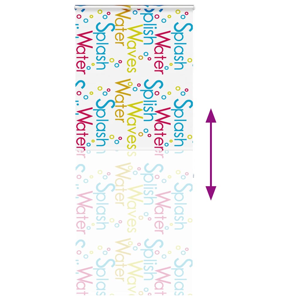 Shower blind with cassette 100x240 cm fabric width 96 cm