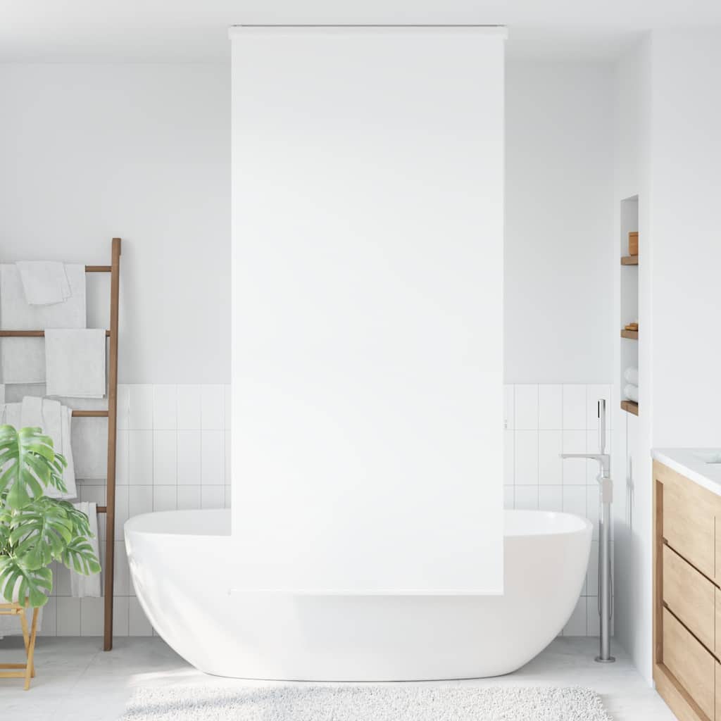 Store de douche enrouleur à cassette 90x240 cm largeur tissu 86 cm