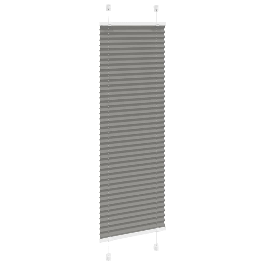 Pleated blind anthracite 50x100 cm fabric width 49.4 cm polyester
