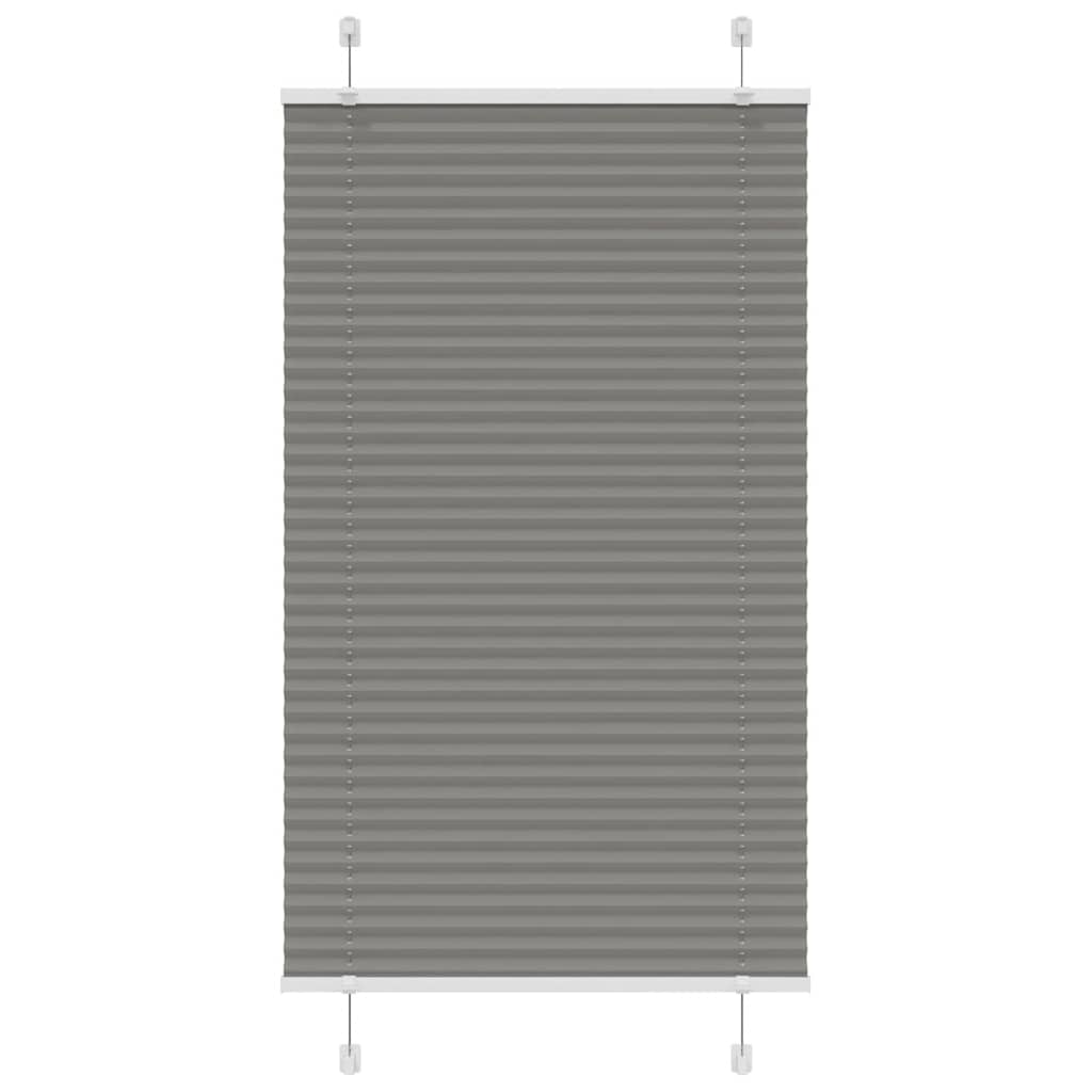 Store plissé anthracite 75x100 cm largeur du tissu 74,4 cm polyester