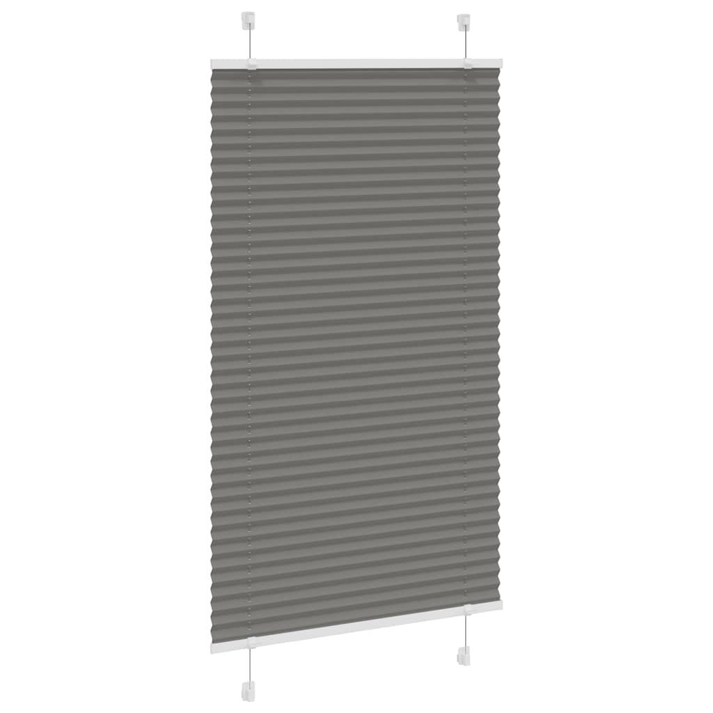 Store plissé anthracite 75x100 cm largeur du tissu 74,4 cm polyester