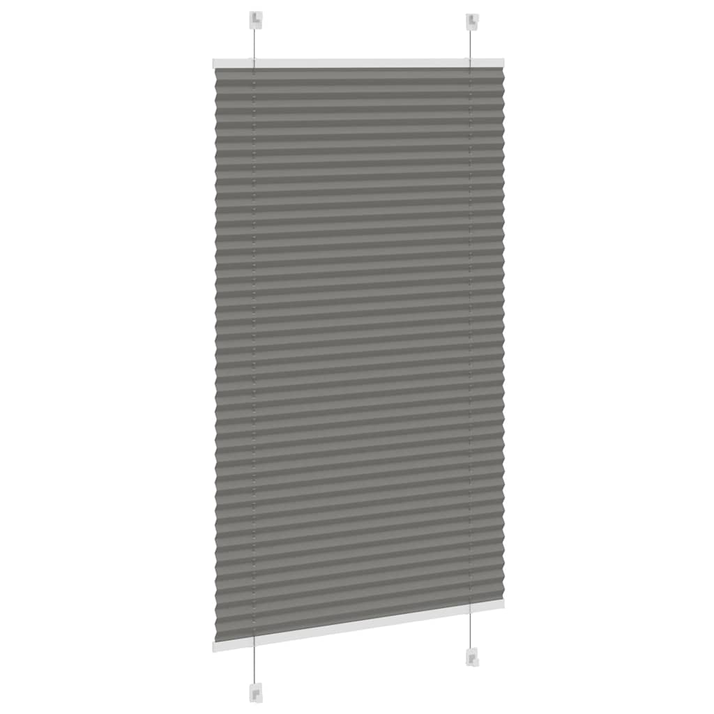 Store plissé anthracite 75x100 cm largeur du tissu 74,4 cm polyester