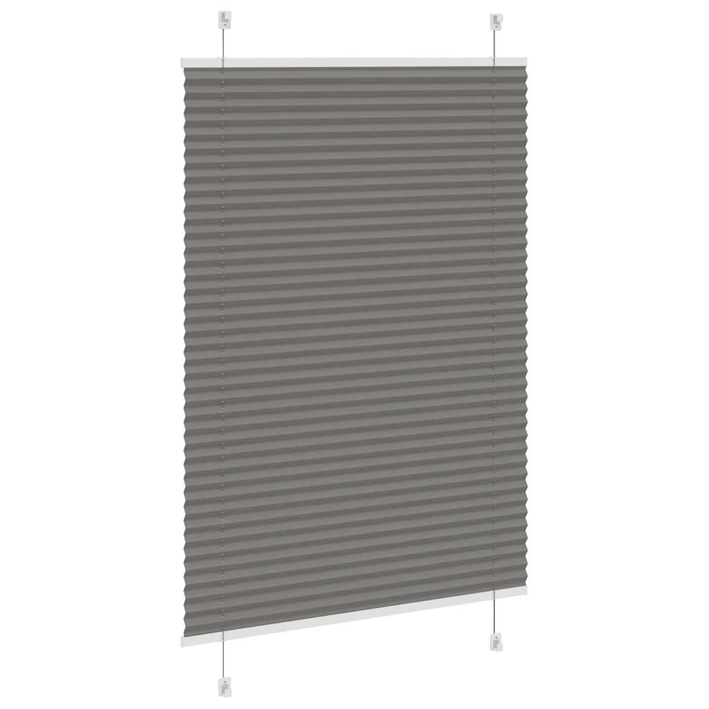 Plissee Anthrazit 95x100 cm Stoffbreite 94,4 cm Polyester