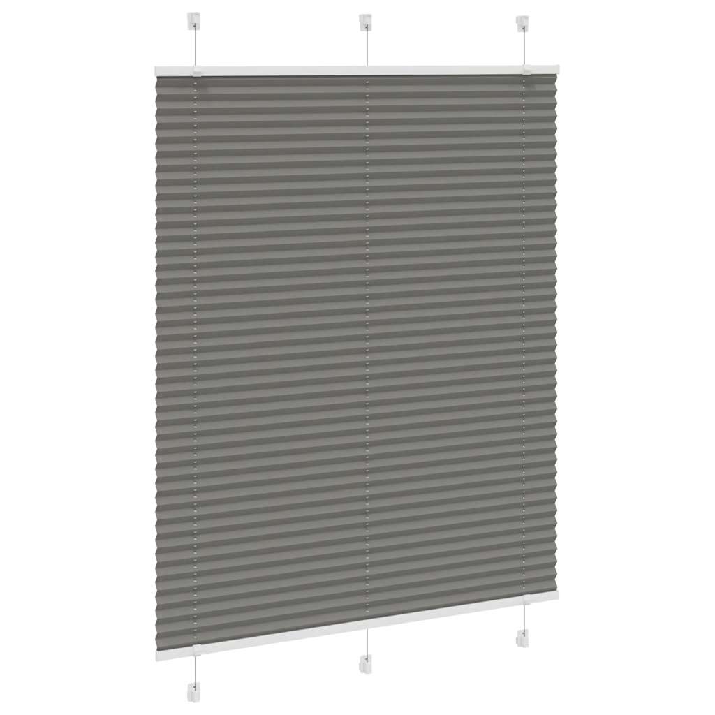 Store plissé anthracite 105x100 cm largeur tissu 104,4 cm polyester