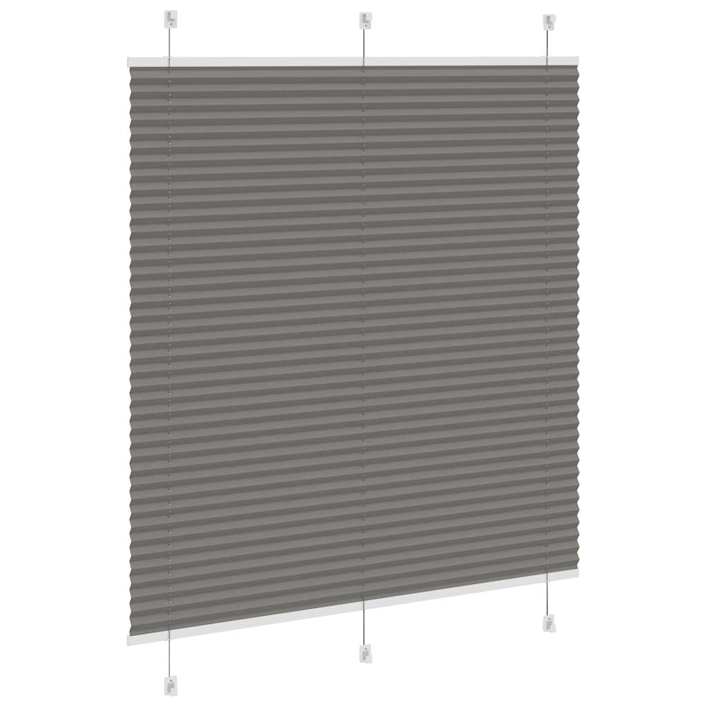 Store plissé anthracite 115x100 cm largeur du tissu 114,4 cm polyester