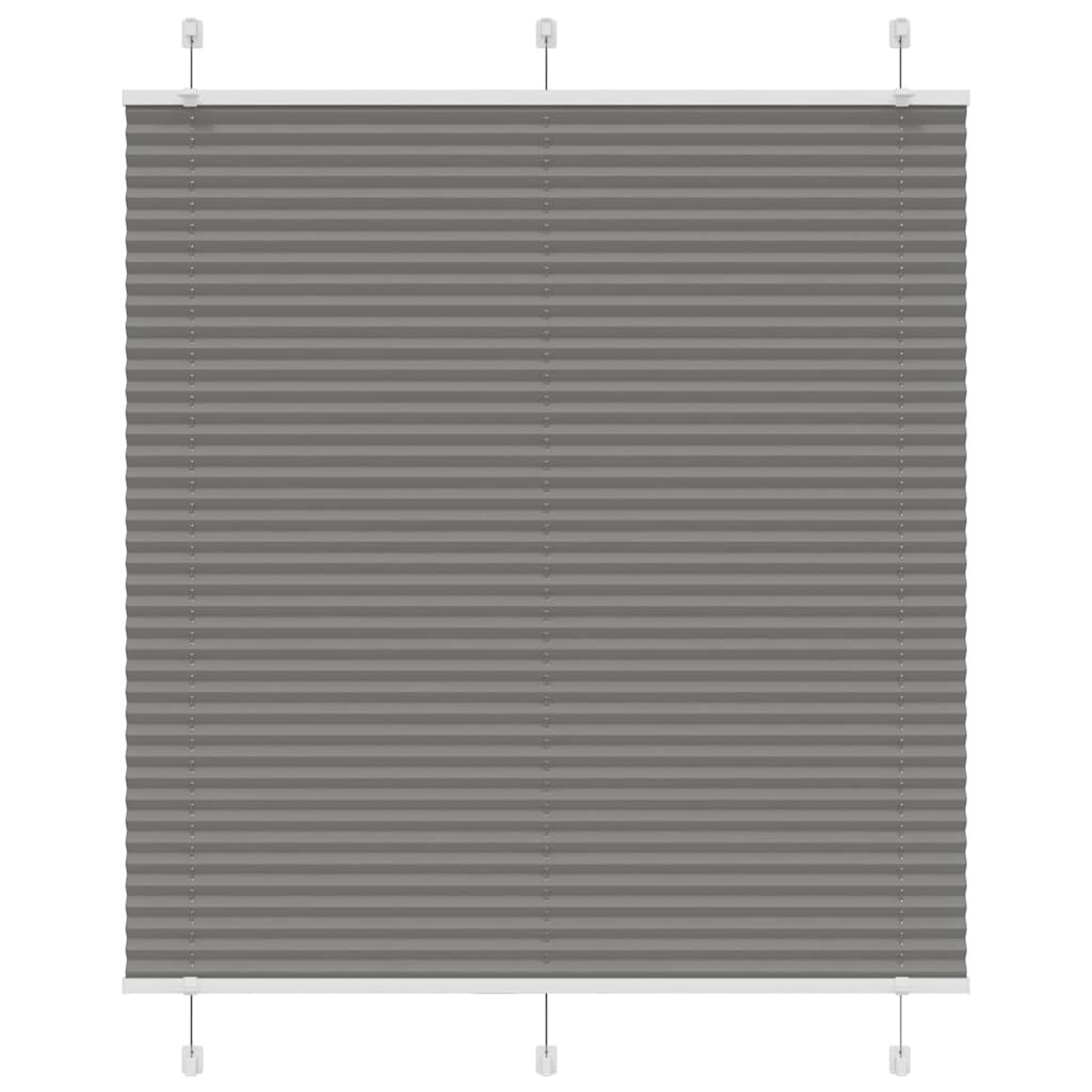Plissé anthracite 120x100 cm largeur du tissu 119,4 cm polyester