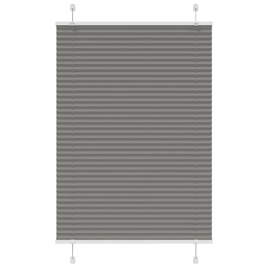 Pleated blind anthracite 85x150 cm fabric width 84.4 cm polyester