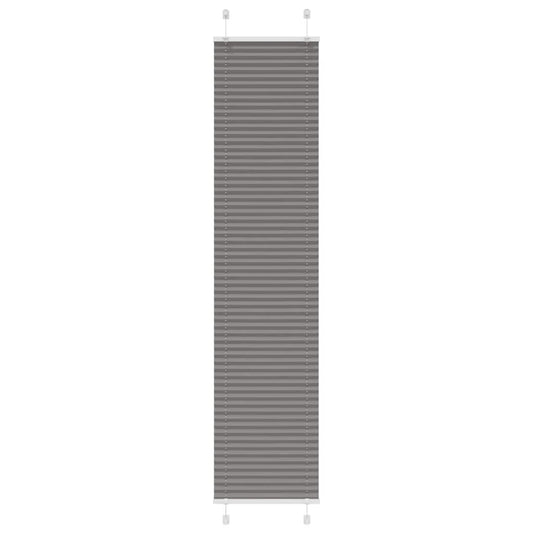 Pleated blind anthracite 45x200 cm fabric width 44.4 cm polyester
