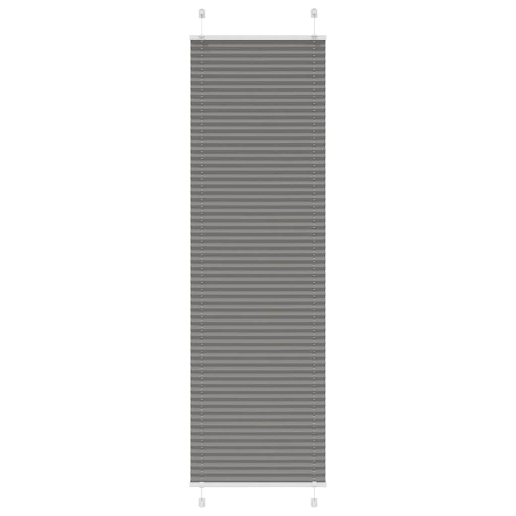Store plissé anthracite 55x200 cm largeur du tissu 54,4 cm polyester