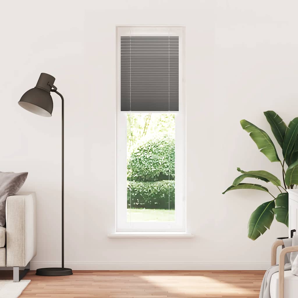 Store plissé anthracite 55x200 cm largeur du tissu 54,4 cm polyester