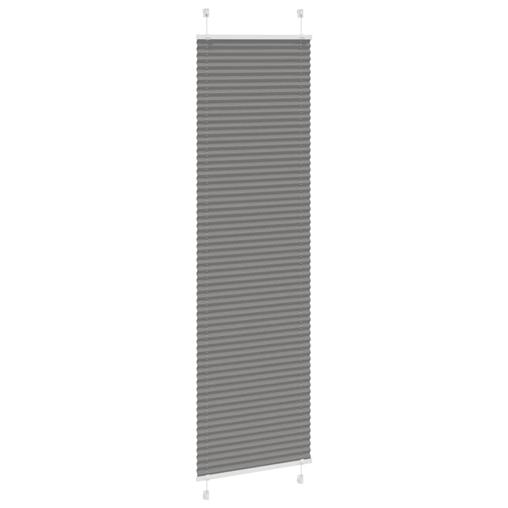 Store plissé anthracite 55x200 cm largeur du tissu 54,4 cm polyester