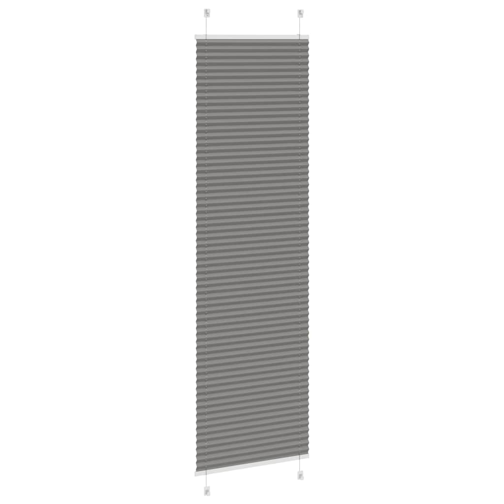 Store plissé anthracite 55x200 cm largeur du tissu 54,4 cm polyester
