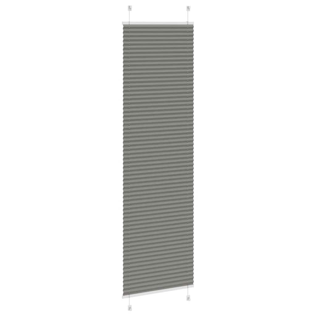 Plissee Anthrazit 60x200 cm Stoffbreite 59,4 cm Polyester