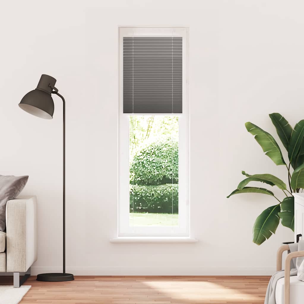 Plissé Anthracite 65x200 cm Largeur du tissu 64,4 cm Polyester