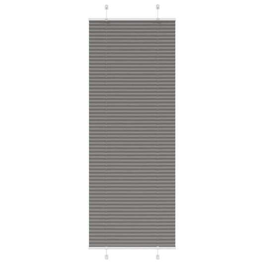 Store plissé anthracite 75x200 cm, largeur de tissu 74,4 cm, polyester