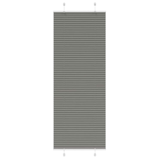 Pleated blind anthracite 80x200 cm fabric width 79.4 cm polyester