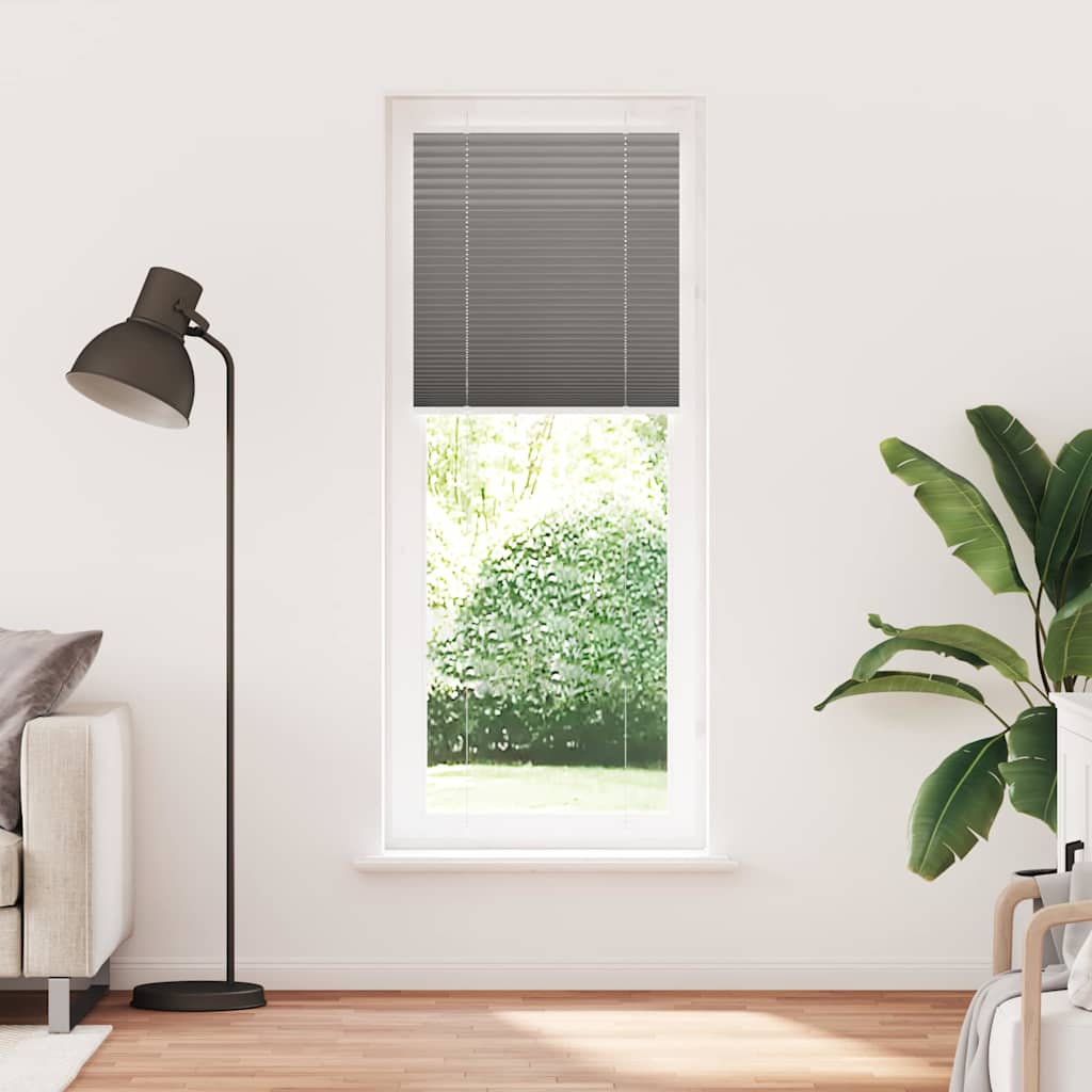 Store plissé anthracite 80x200 cm largeur du tissu 79,4 cm polyester