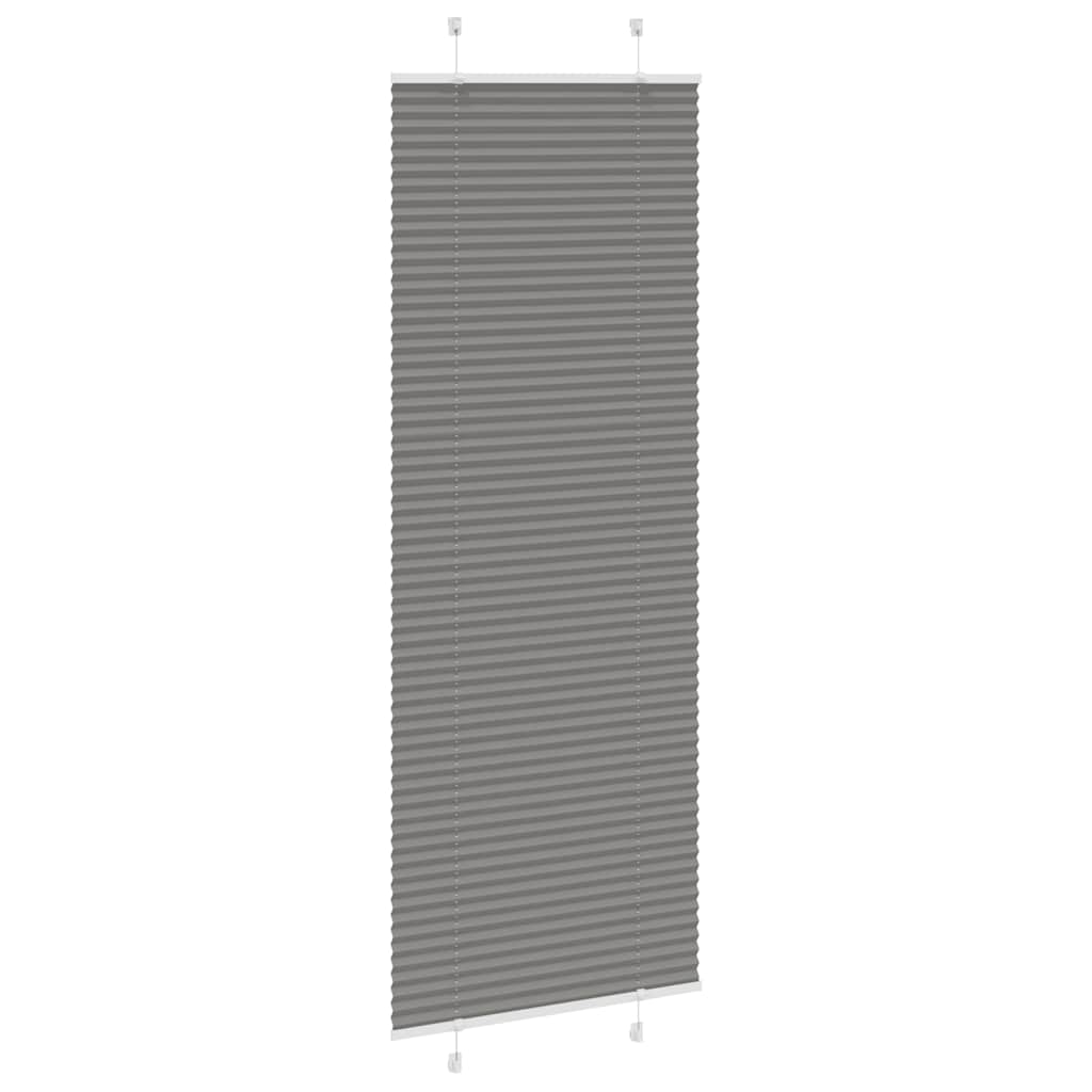 Store plissé anthracite 80x200 cm largeur du tissu 79,4 cm polyester