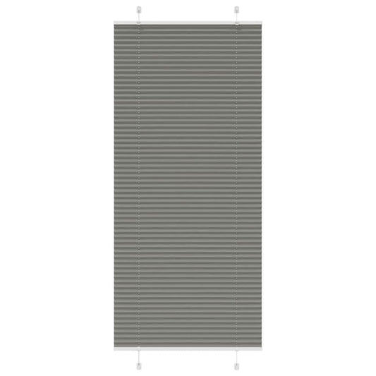 Plissee Anthrazit 95x200 cm Stoffbreite 94,4 cm Polyester