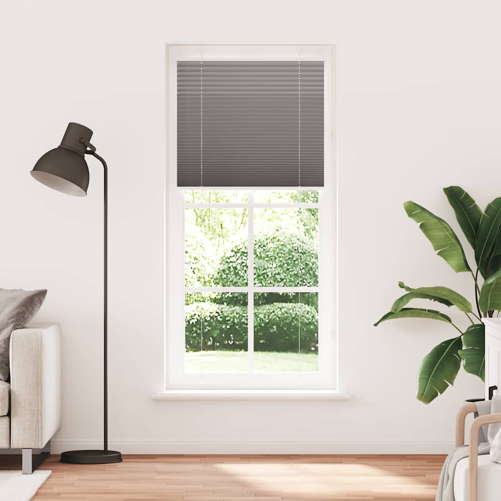 Plissee Anthrazit 95x200 cm Stoffbreite 94,4 cm Polyester