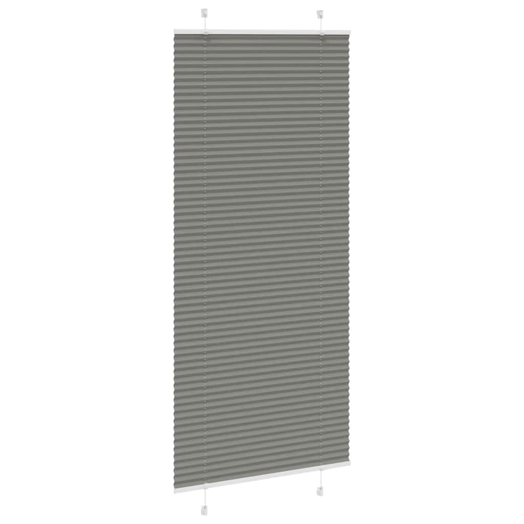 Plissee Anthrazit 95x200 cm Stoffbreite 94,4 cm Polyester