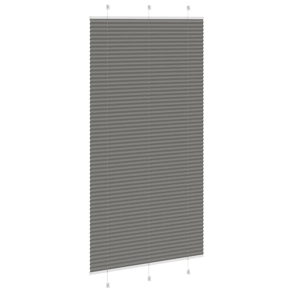 Plissee Anthrazit 110x200 cm Stoffbreite 109,4 cm Polyester