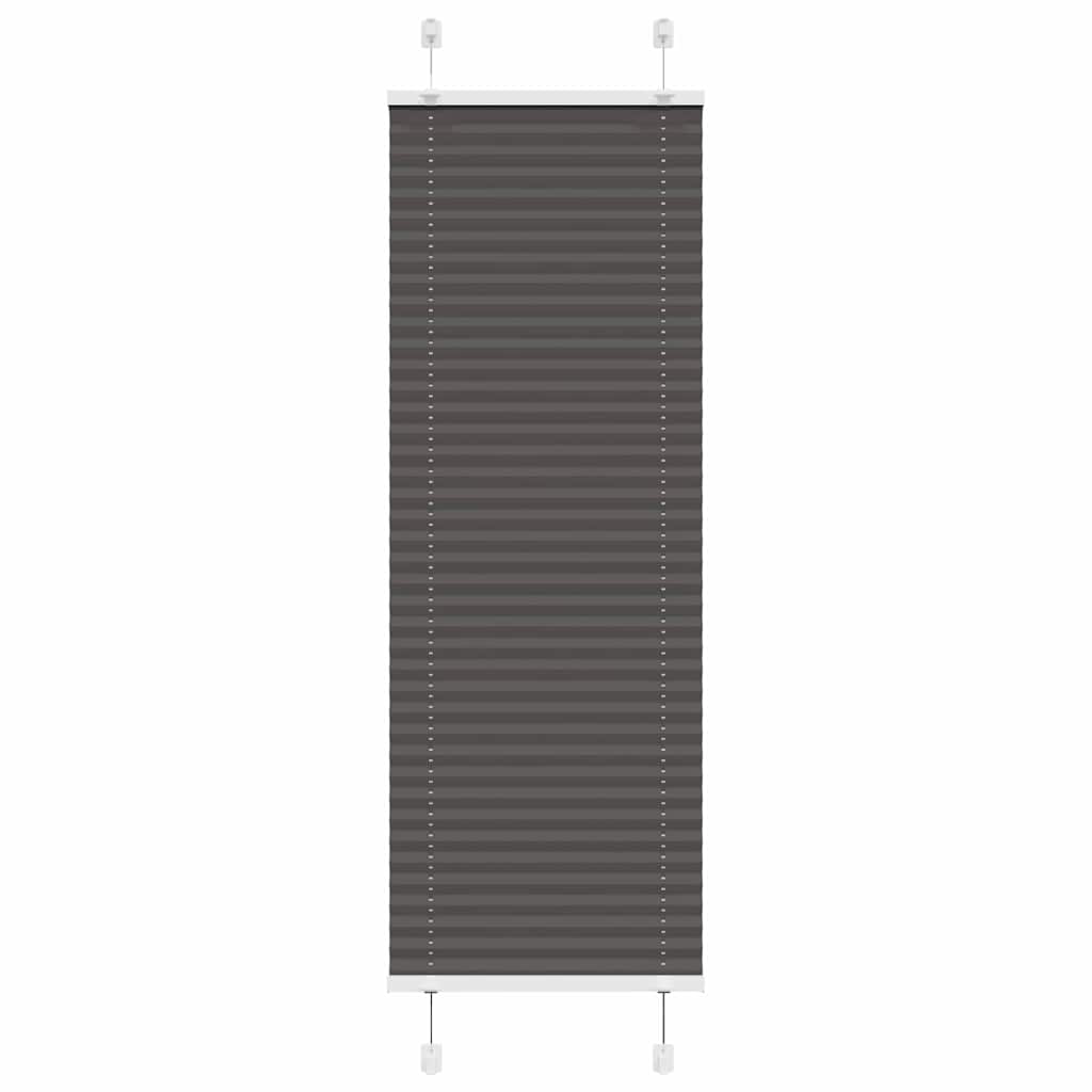 Plissee Schwarz 50x100 cm Stoffbreite 49,4 cm Polyester