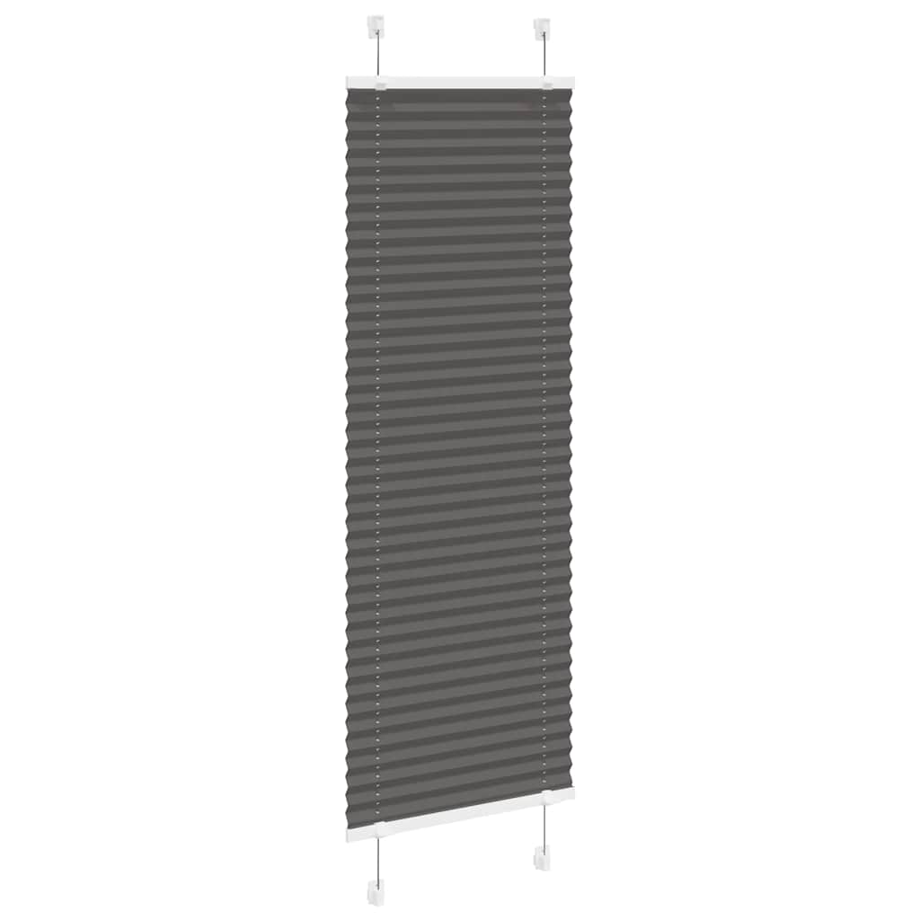 Plissee Schwarz 50x100 cm Stoffbreite 49,4 cm Polyester