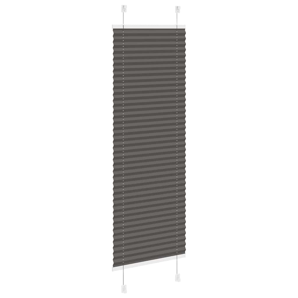 Plissee Schwarz 50x100 cm Stoffbreite 49,4 cm Polyester