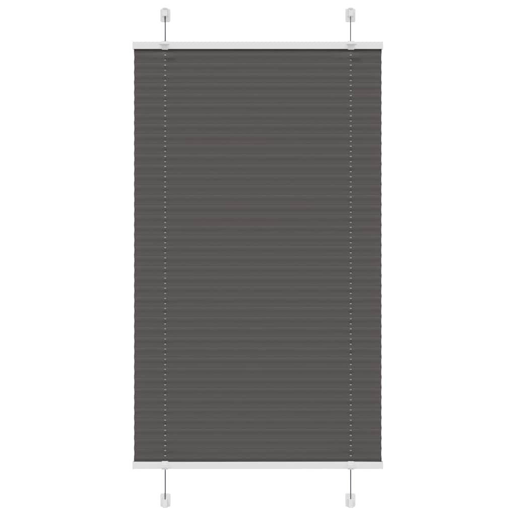 Store plissé noir 75x100 cm largeur du tissu 74,4 cm polyester
