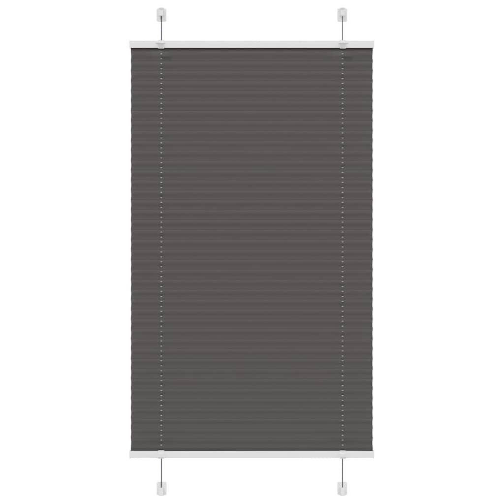 Store plissé noir 80x100 cm largeur tissu 79,4 cm polyester