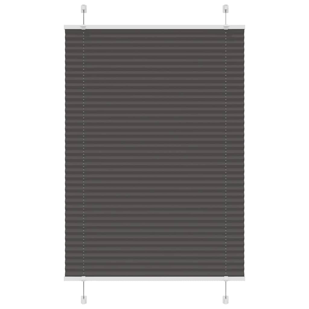 Store plissé noir 85x100 cm Largeur de tissu 84,4 cm Polyester