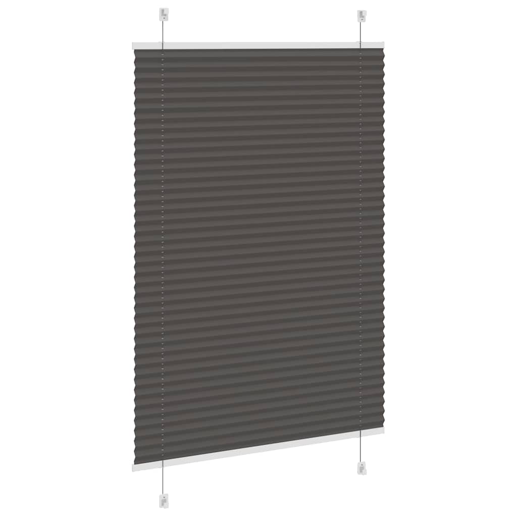 Store plissé noir 95x100 cm largeur tissu 94,4 cm polyester