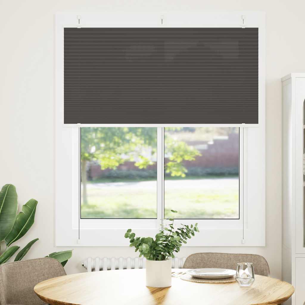 Store plissé noir 115x100 cm Largeur tissu 114,4 cm Polyester