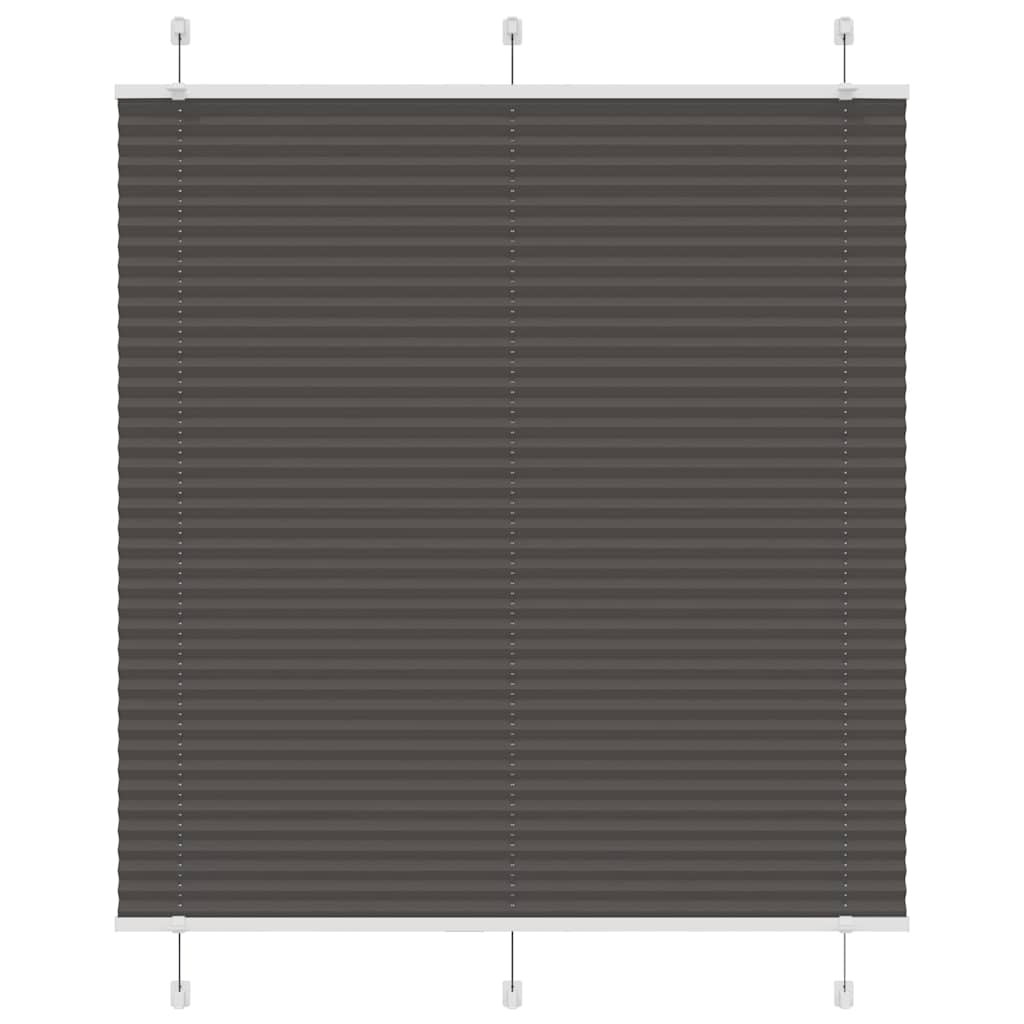 Store plissé noir 120x100 cm largeur du tissu 119,4 cm polyester