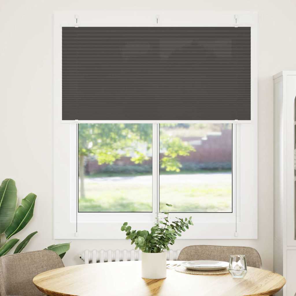 Store plissé noir 120x100 cm largeur du tissu 119,4 cm polyester