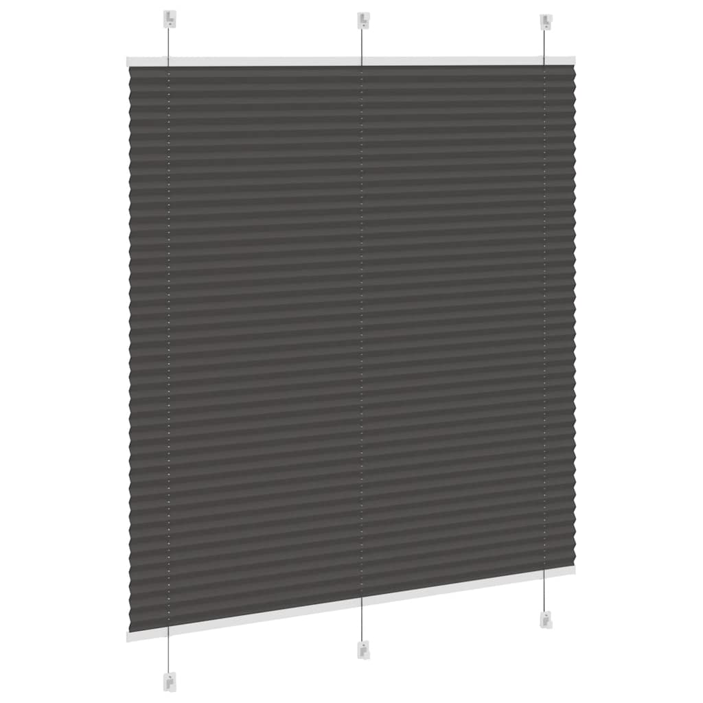 Store plissé noir 120x100 cm largeur du tissu 119,4 cm polyester