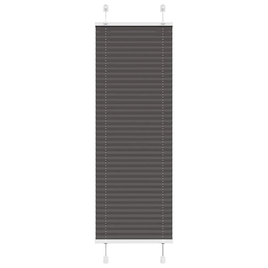 Pleated Blind Black 40x150 cm Fabric Width 39.4 cm Polyester