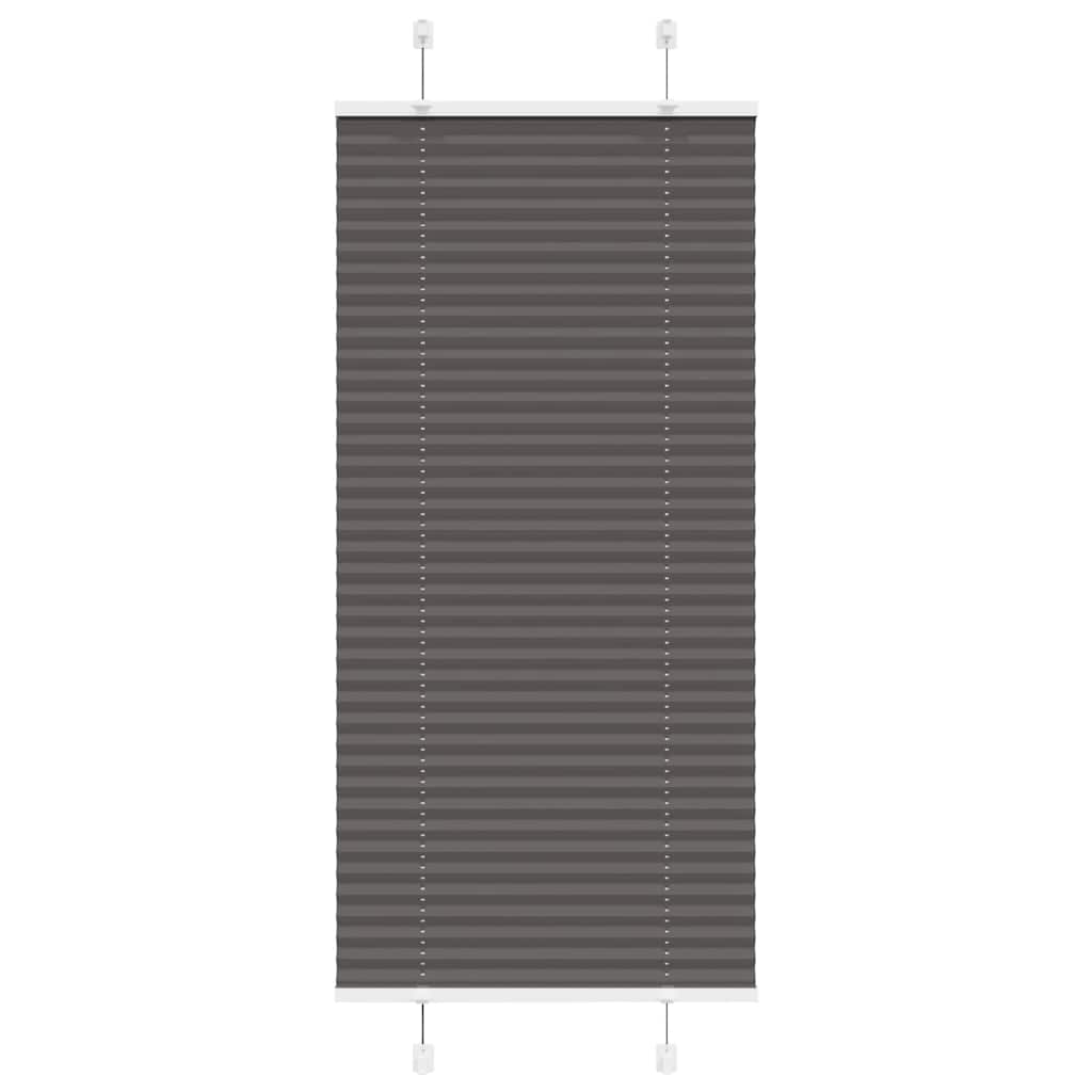Store plissé noir 65x150 cm largeur tissu 64,4 cm polyester