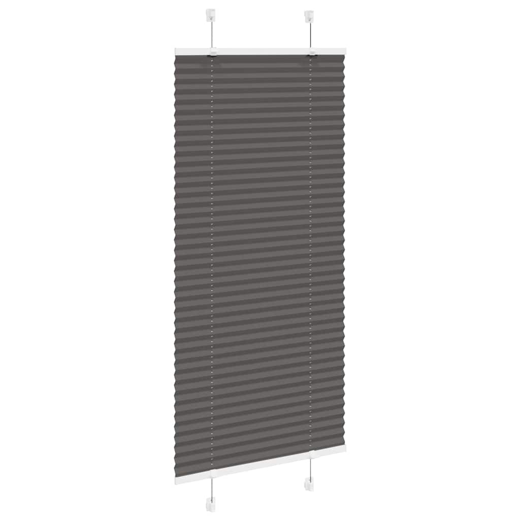 Store plissé noir 65x150 cm largeur tissu 64,4 cm polyester
