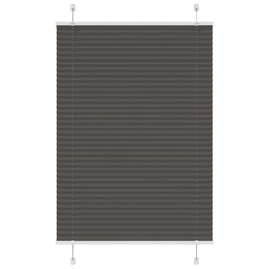 Store plissé noir 85x150 cm largeur du tissu 84,4 cm polyester