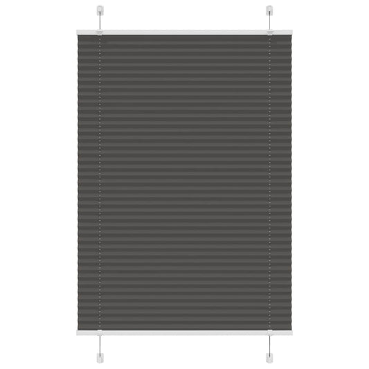 Plissee Schwarz 100x150 cm Stoffbreite 99,4 cm Polyester